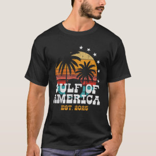 Camiseta Hombres Retro Sunset 2025 del Golfo De Estados Uni