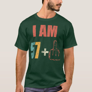 Camiseta Hombres retro Tengo 58 años como Rey para el Día d