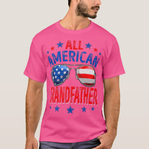 Camiseta Hombres retro Todo El Abuelo Estadounidense Bander