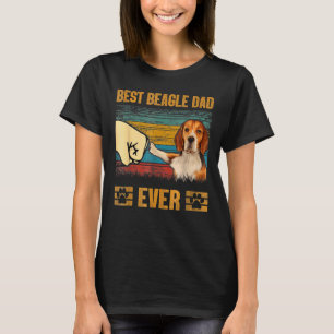Camiseta Hombres Retro Vintage Mejor Beagle Dad Padres D