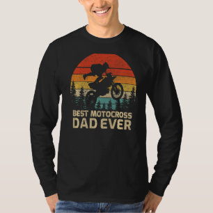 Camiseta Hombres Retro Vintage Mejor Motocross Dad