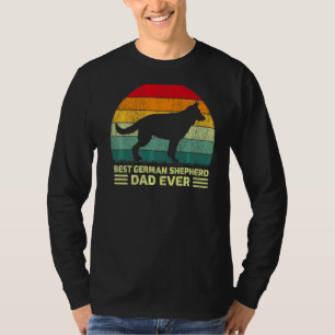 Camiseta Hombres Retro Vintage Mejor Pastor Alemán Papá Nun
