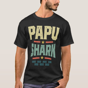 Camiseta Hombres Retro Vintage Papu Shark Tee Funny Cumplea