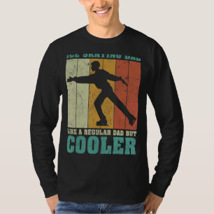 Camiseta Hombres Retro Vintage Patinando Hielo A Papá Como
