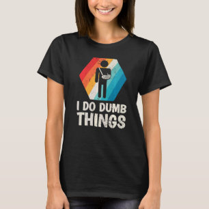 Camiseta Hombres Retro Yo Tonto Las Cosas Rotas Brazo Fract