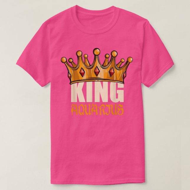 Camiseta Hombres Rey Aquarius Zodiac Cumpleaños Horoscopio  (Diseño del anverso)