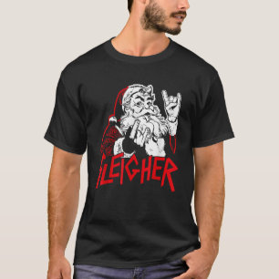 Camiseta Hombres rockeros navideños navidades de Santa Rock