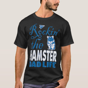 Camiseta Hombres Rockin Hámster Dad Life Fathers Day