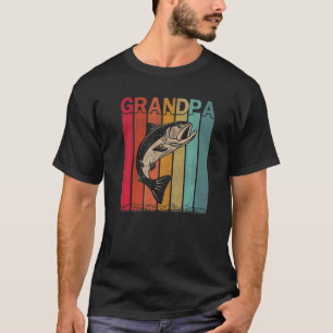 Camiseta Hombres Salmón estilo retro Vintage Grandpa Gráfic