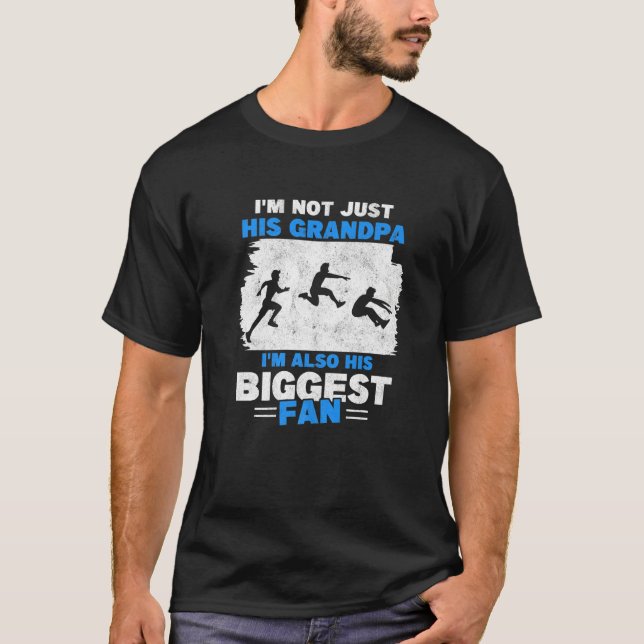 Camiseta Hombres Saltando Triple pista De Salto Y Abuelo De (Anverso)