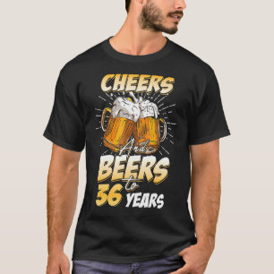 Camiseta Hombres Saludan Y Cervezas A Los 36 Años De Edad