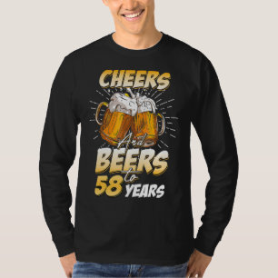 Camiseta Hombres Saludan Y Cervezas A Los 58 Años De Edad 5