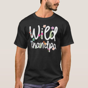 Camiseta Hombres Salvajes Abuelo Wildflower Boho Cumpleaños