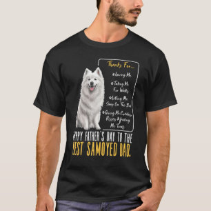 Camiseta Hombres Samoyed Dad Feliz Día de los Padres al Mej