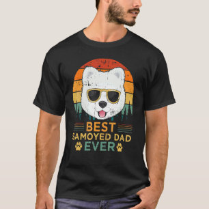Camiseta Hombres Samoyed Dog Vintage Mejor Padre Samoyed