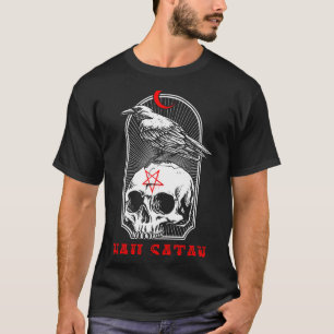 Camiseta Hombres Satanás Satánico Cráneo Agencia Gubernamen