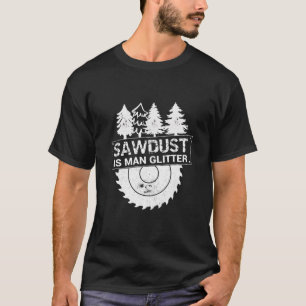Camiseta Hombres Sawdust Es Un Hombre Purpurina-Hombres Div