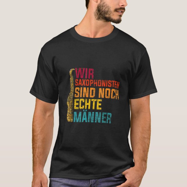 Camiseta Hombres saxofonistas Jazz Música saxofónica (Anverso)