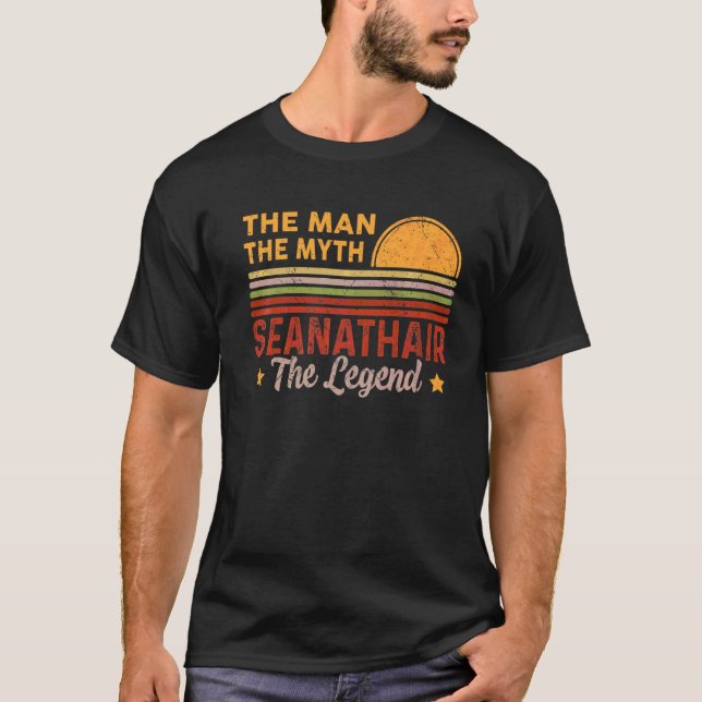 Camiseta Hombres Seanathair El Abuelo Retro De La Leyenda D (Anverso)