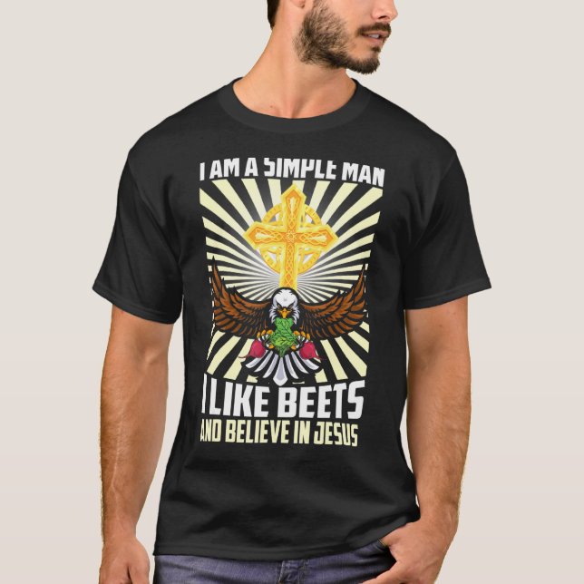 Camiseta Hombres Sencillos Como Abejas Creen En Jesús C (Anverso)
