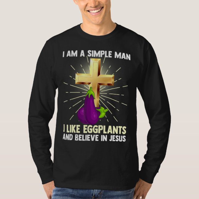 Camiseta Hombres Sencillos Como Huevos Creen En Jesús Ch (Anverso)
