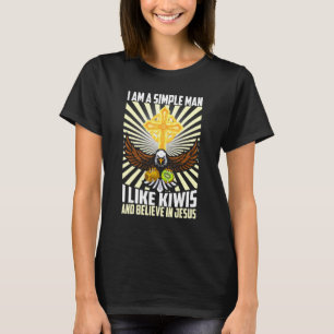 Camiseta Hombres Sencillos Como Kiwi Y Creen En Jesus Chr