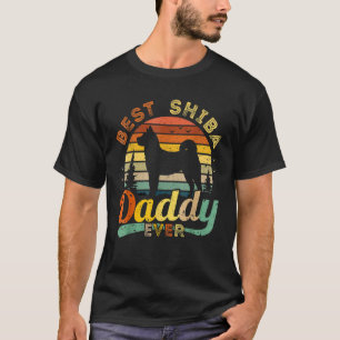 Camiseta Hombres Shiba Inu Dad Mejor Papi Perro Retro Vinta