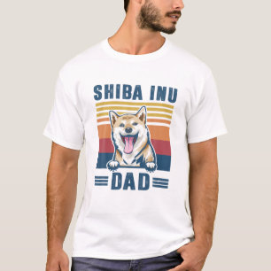 Camiseta Hombres Shiba Inu Padre Retro Shiba Inu Regalos