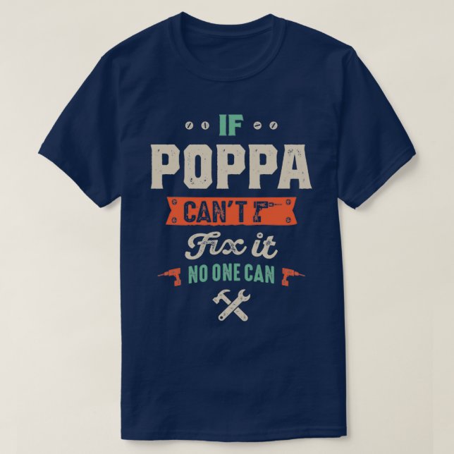 Camiseta Hombres Si Poppa Puede Arreglarlo El Día Del Padre (Diseño del anverso)