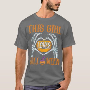 Camiseta Hombres Skeleton Rótulo Corazón Mano Este Chica Qu