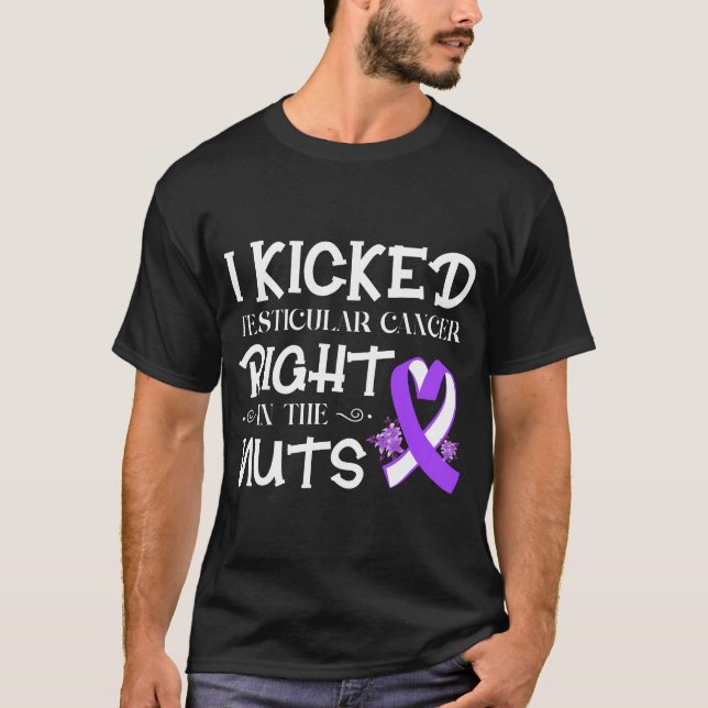 Camiseta Hombres Sobreviviente de la Conciencia Testicular  (Anverso)