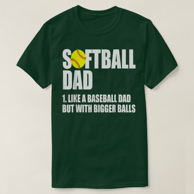 Camiseta Hombres Softball Dad Definition Funny  (Diseño del anverso)