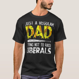 Camiseta Hombres Softball Papá Es Un Padre Regular Que Inte