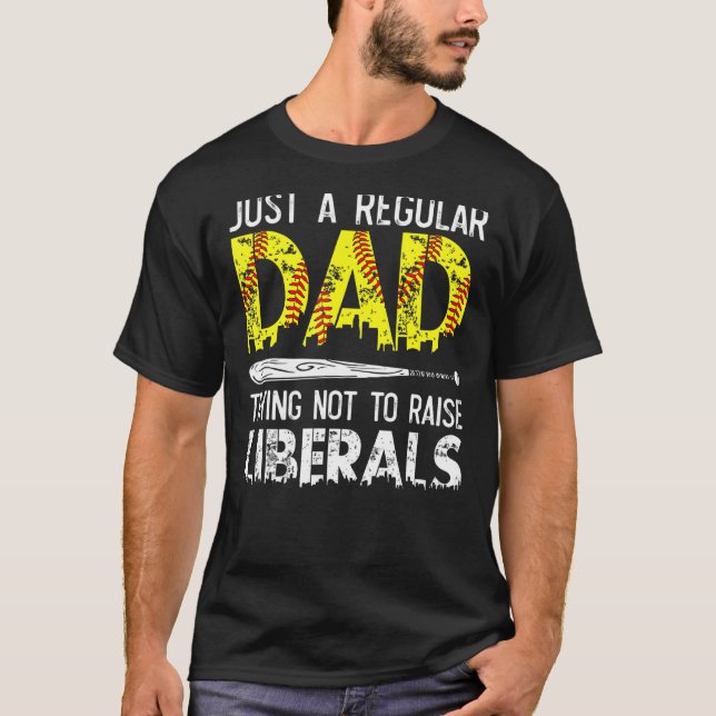 Camiseta Hombres Softball Papá Es Un Padre Regular Que Inte (Anverso)