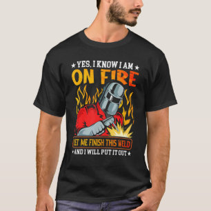 Camiseta Hombres Soldados Sí Sé Que Estoy En Fuego Trabajad