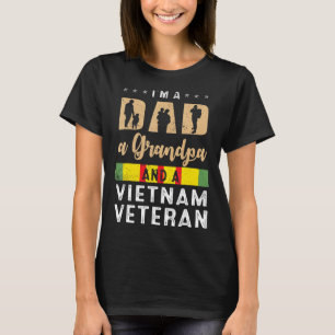 Camiseta Hombres, soy abuelo de papá y veterano retro V de 