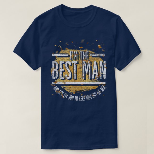 Camiseta Hombres Soy El Mejor Hombre Novio Boda Hombres Div (Diseño del anverso)