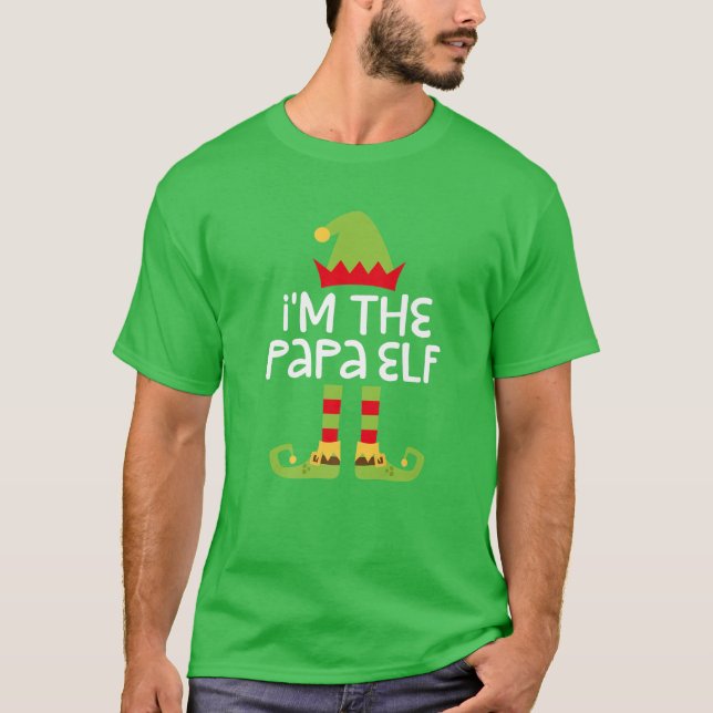 Camiseta Hombres, soy el papa Elf que combina Navidades (Anverso)