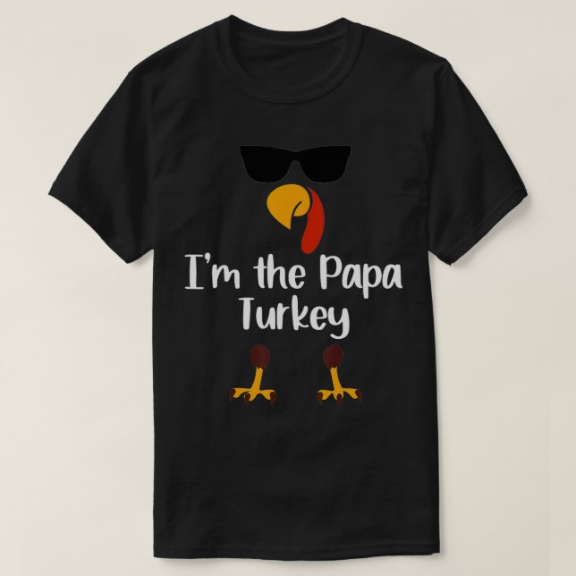 Camiseta Hombres, soy el Papa Turquía, regalo de Acción de  (Diseño del anverso)