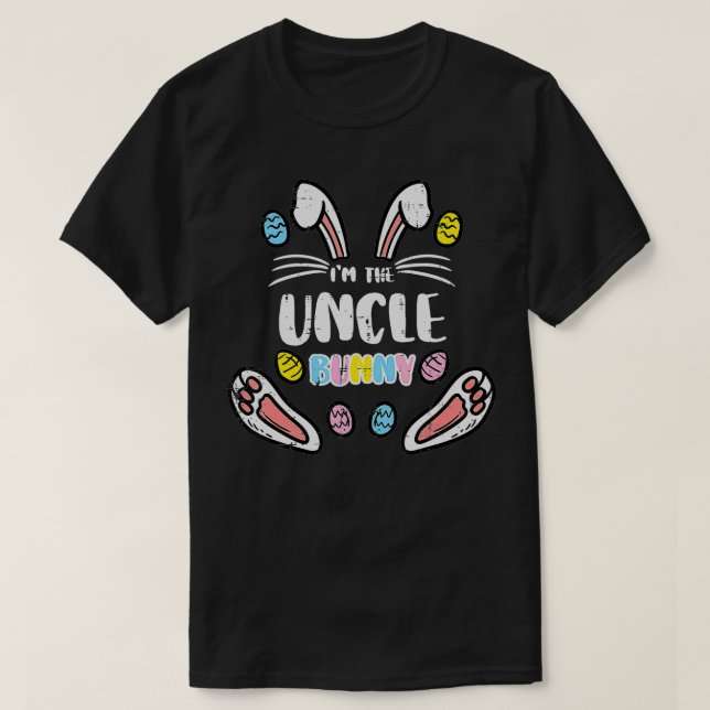 Camiseta Hombres, Soy El Tío Bunny Cute Easter Matching Fam (Diseño del anverso)