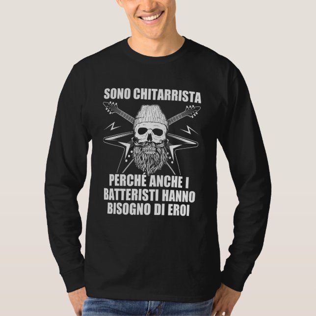 Camiseta Hombres, soy guitaristas rock guitarra música gráf (Anverso)