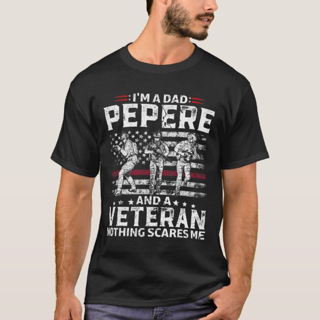 Camiseta Hombres soy padre de un veterano Día de los padres (Anverso)