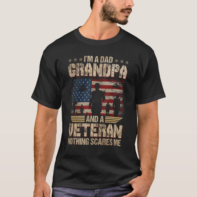 Camiseta Hombres, soy papá, abuelo, veterano día del padre (Anverso)