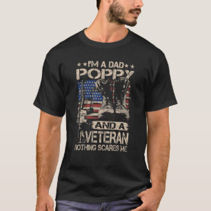 Camiseta Hombres, soy papá, amapola y padre veterano de ama