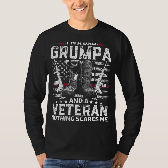 Camiseta Hombres, soy papá Grumpa, veterano día del padre 2 (Anverso)