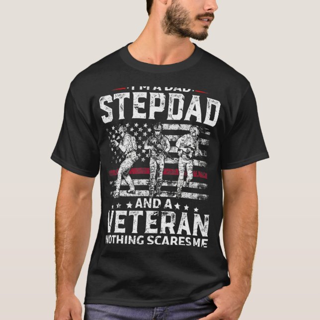 Camiseta Hombres, soy papá, Stepdad, Día del Padre Veterano (Anverso)