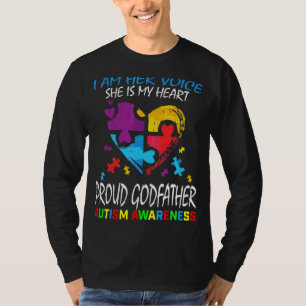 Camiseta Hombres, soy su voz Orgulloso Padrino Autismo Awar
