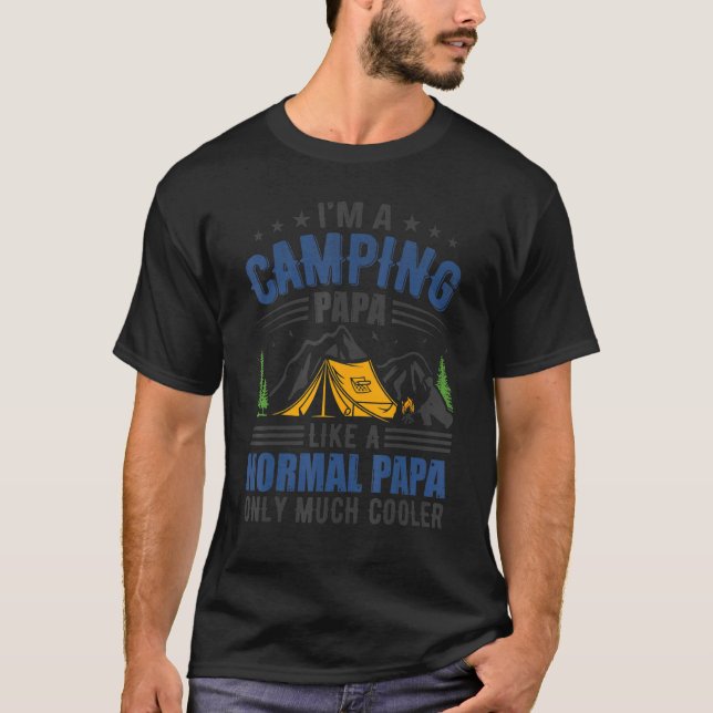 Camiseta Hombres, soy un papa de camping normal sólo mucho  (Anverso)