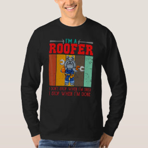 Camiseta Hombres Soy un techador No paro cuando estoy cansa