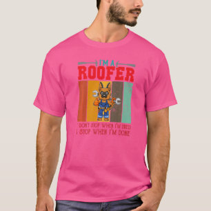 Camiseta Hombres Soy un techador no paro cuando estoy cansa